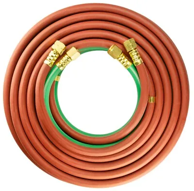 Oxy-Acetylene Twin Welding Hose R Grade 1/4  ID 12.5FT B B 9/16-18 Size Fittings • $29.75