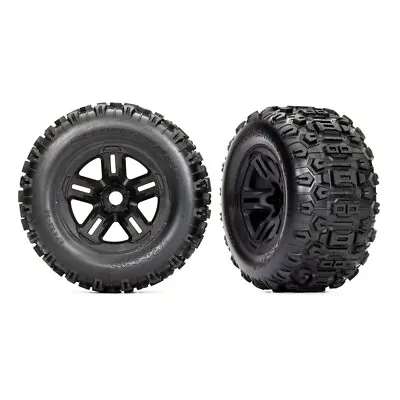 Traxxas Sledgehammer Tires W/ 3.8  Black Wheels (9672) (Sledge/E-Revo 2/Summit) • $49.95