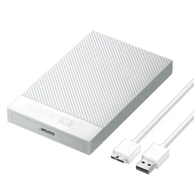 USB 3.0 To SATA Enclosure Caddy Case For Hard Drive 2.5  Inch HDD / SSD White • £5.59