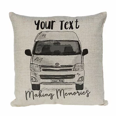 Personalised Camper Van Cushion Toyota Hiace Campervan Motor Home Camper Van • £15.99