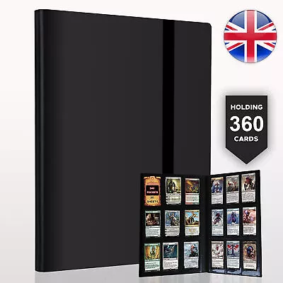 Trading Cards Album Folder 360 Pockets Card Binder Holder Game Card Sleeves Case • £8.95