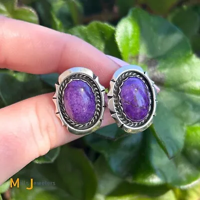 Vintage W Yellowhorse Patricia Platero Navajo Sterling 925 Sugilite Earrings • $189