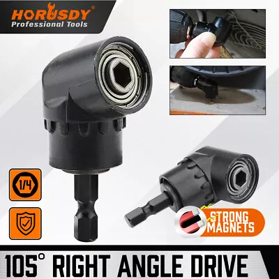 HORUSDY 105° Right Angle Drive Extension Power Screwdriver Drill Socket Adapter • $8.99