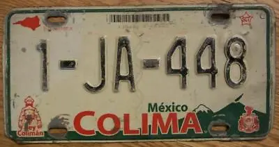 SINGLE MEXICO State Of COLIMA LICENSE PLATE - 1-JA-448 - DEMONSTRACION / DEALER • $15.99