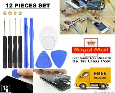 Mobile Phone Opening Tool Kit Screwdriver 12 In 1 Set For Repair IPhone 7 8 X • £1.98