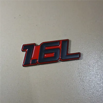 1PC Red Black 1.6L Metal Sticker Badge Emblem Decal 3D Car Diesel Engine Vehicle • $9.99