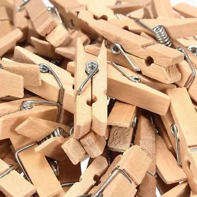 Airer Dry Line Wood Clips Clothes Pegs Pine Wooden Clothespin Photo Paper Pegs • $12.51