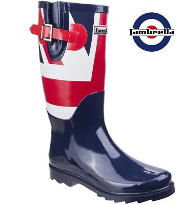 Lambretta New Royal Jubilee Mens Ladies Union Jack Waterproof Wellies Wellington • £18.98