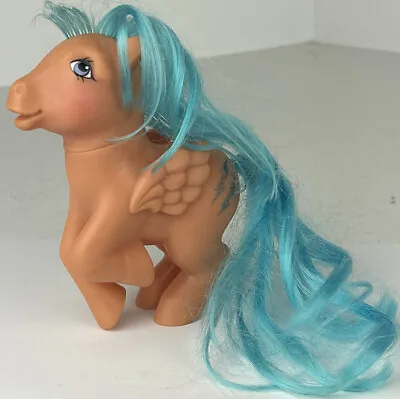 Vintage My Little Pony FIREFLY G1 Hasbro 1983 Peach W/ Glitter Blue Lightning • $12.74