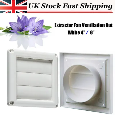 Gravity Flaps External Wall Ventilation Exhaust Cover Air Vent Grill Grille NEW • £8.28