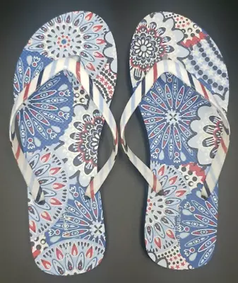 Vera Bradley Fireworks Medallion Flip Flops Medium  Size 7 - 8  • $15.50