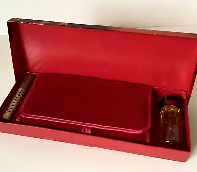 Vintage Faberge Flambeau Cologne Travel Set With Roll On & Jewelery Roll • $89