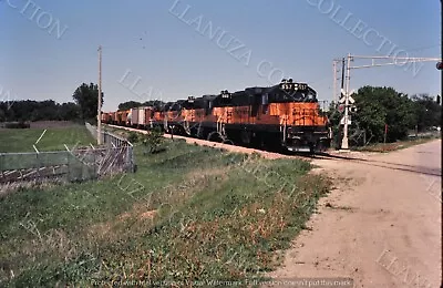 Original Slide Milwaukee Road  SD-10's At Charles City Iowa May 1985 • $6.50