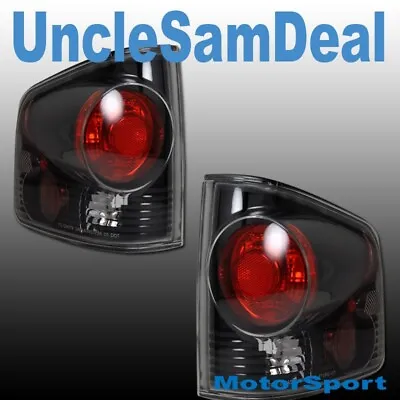 For Chevy S10 Gmc Sonoma Clear Lens Black Housing Tail Lights Pair Direct Fit • $66.99