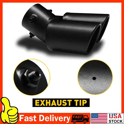 Black Car Rear Dual Exhaust Pipe Tail Muffler Tip Auto Accessories Replace Kit • $21.99