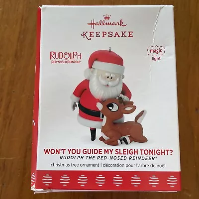 2017 Hallmark Rudolph Won’t You Guide My Sleigh Tonight? Magic Ornament  • £21.21