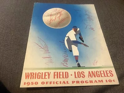 1950 Los Angeles Angels Seattle Solons Baseball Program Pacific Coast League • $10