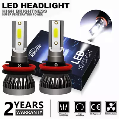 2x H11 LED Headlight Low Beam Light Bulbs For GMC Sierra 2500 HD 2007-2015 6000K • $18.99