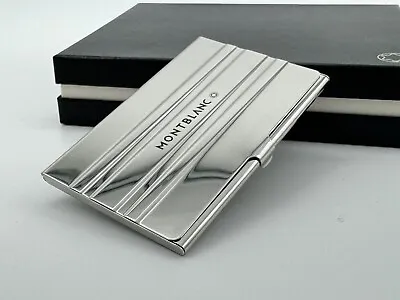 Montblanc Stainless Steel Name Business Card Holder New 100% Genuine Rp $250 • $150