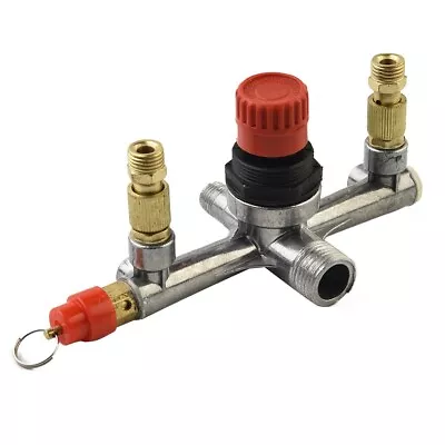 Air Compressor Pressure Valve Switch/Control Manifold Regulator Gauges Tool • $18.98