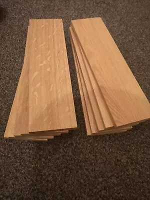 Oak Timber Offcuts 10 Pieces @ 300mm X 82mm X 10mm (European Oak)  • £15