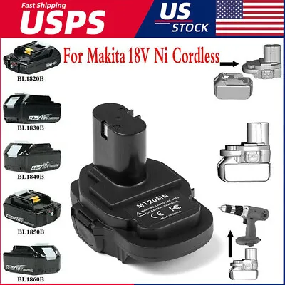Adapter Converter Power Adaptor Tools For Makita 18V Li-ion Ni Cordless Battery • $12.99