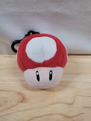 Mario Kart Mushroom Plush Keychain Club Mocchi Mocchi Red Charm Clip Mini • $8.03