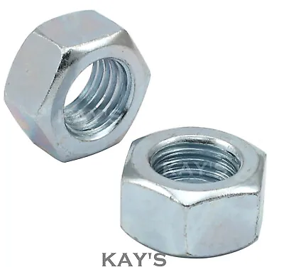 Unf Nuts Zinc Plated Bzp Hexagon Nut 1/4 5/16 3/8 7/16 1/2 5/8 3/4 Grade 1 • £2.11