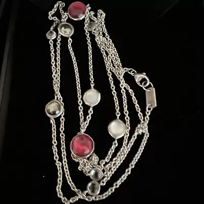 Ippolita Multi Stone Mother Of Pearl Quartz Pyrite Sterling 38” L Mint REDUCED • $210