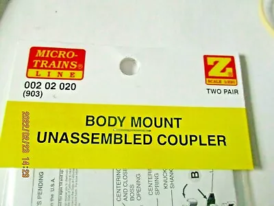 Micro-Trains Stock # 00202020 #903 Couplers Body Mount (Z Scale) • $7.20
