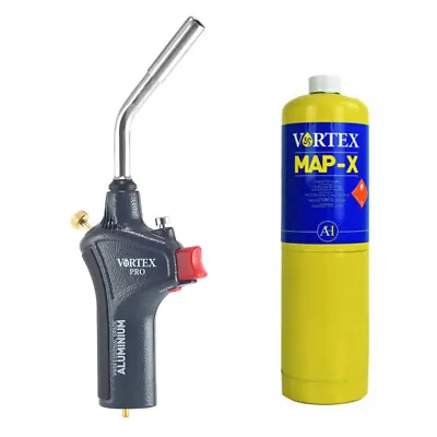Vortex Pro Solder Brazing Blow Lamp Torch  & Mapp Map Gas Cylinder Torch Burner • £57.99