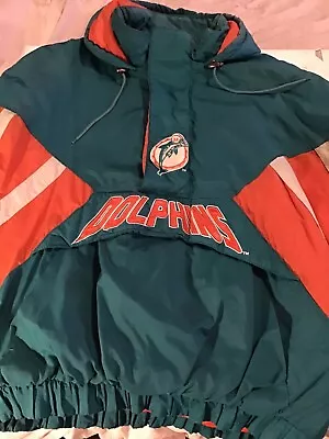 Miami Dolphins - Starter - Proline - Puffer - Jacket With Hood - Size XXL • $64.99