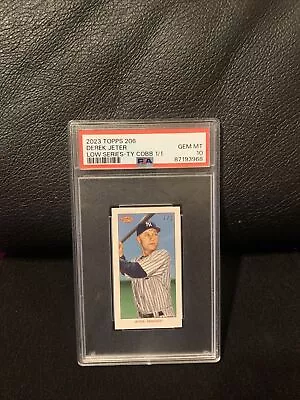 2023 Topps T206 Low Series Derek Jeter Ty Cobb Back Sp# 1/1 Psa 10 Gem Mint • $799.99