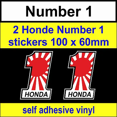 £1.80 • Buy 2 Honda No1 Motorcycle Japanese Flag Sponsor Stickers Car Van Truck Bike Decals