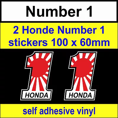 £1.80 • Buy 2 Honda No1 Motorcycle Japanese Flag Sponsor Stickers Car Van Truck Bike Decals