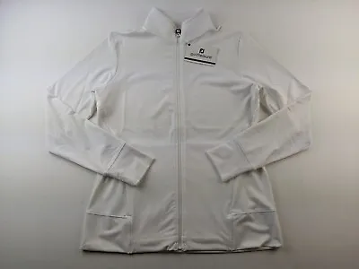 NEW FootJoy Full Zip Panel Pocket Midlayer Light Golf Jacket Women S White Y3 Q2 • $59.89