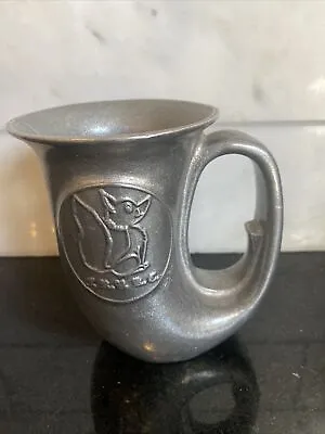 Vintage VTG Pewter Horn Beer Mug Stein With Fox • $14.50