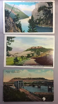 3 MONTANA Mt. Helena BILLINGS  Gates Of Mountains YELLOWSTONE Postcard Vintage • $12