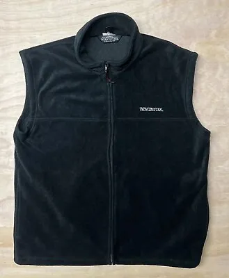 Winchester Fleece Vest Mens L Black Full Zip Logo Marksman Hunting • $11.99
