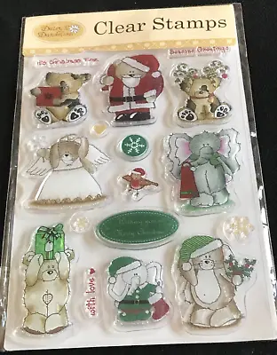Daisy & Dandelion Christmas Clear Stamp Set - Santa's Mini Helpers Animals Etc • £3.99