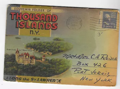 Vintage-postcard Folder-thousand Islands-new York • $2.25