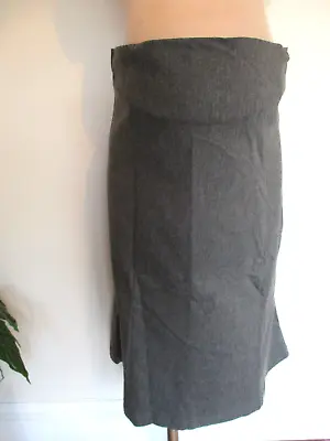 Vida Vita Maternity Smart Grey Herringbone Work Skirt Size 18 Bnwt • £6.80