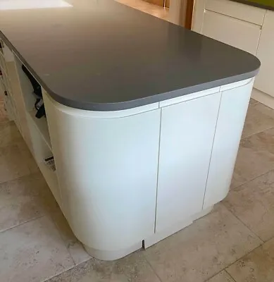 Curved Gloss Cream Kitchen Unit Doors Build A Kitchen Island With Cheaper Doors • £85