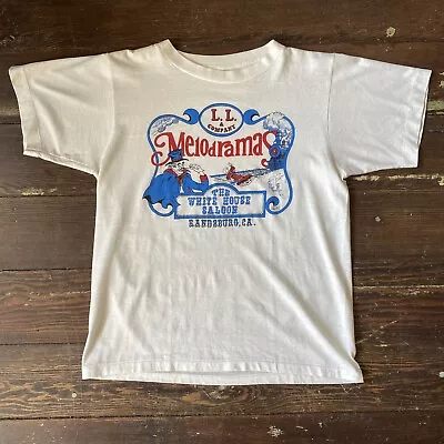 Vintage 1980s Melodramas Saloon Paper Thin Boxy Single Stitch T Shirt • $60