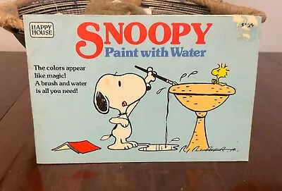 Vintage 1985 Happy House Books Snoopy & Friends Paint W/ Water Book Peanuts  • $9.99