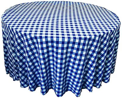 $58.83 • Buy Tablecloth Checkered Round 30,36,45,54,60,72,83,90,96,108 And 120 Inch 