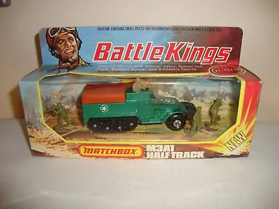 MATCHBOX BATTLE KINGS K-108 M3A1 HALF TRACK - VN MINT In Original BOX • £75