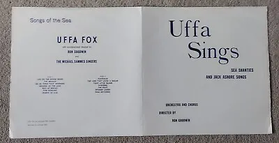 UFFA FOX: Uffa Sings Sea Shanties & Jack Ashore Songs - WRAPAROUND PROOF SLEEVE • $12.33