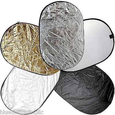 100*150cm 5-in-1 Photography Studio Multi Photo Disc Collapsible Light Reflector • $32.95