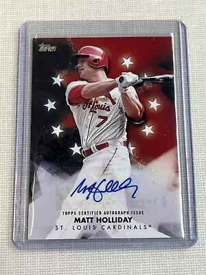 2024 TOPPS SERIES 1 MATT HOLLIDAY STARS AUTO CARD No.BSA-MH • $50